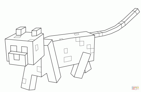 Minecraft Ocelot coloring page | Free Printable Coloring Pages
