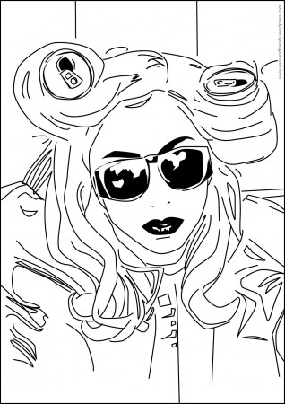 Album Lady Gaga coloring pages | Color Printing|Sonic coloring ...