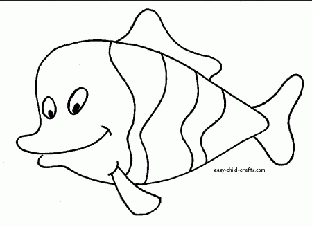 Rainbow Fish Pattern - Coloring Pages for Kids and for Adults
