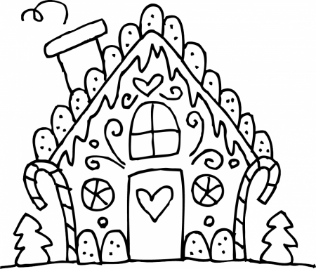 Free Printable Gingerbread House Coloring Pages Wonderful ...