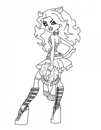 Monster High coloring pages - Clawdeen Wolf