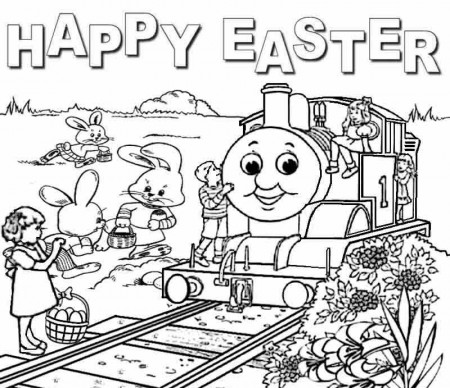 Thomas The Train Easter Coloring Pages | Easter Coloring pages of ...