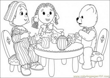 free-printable-coloring-page-the-girl-boy-and-bear-are-having-tea ...