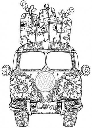 Coloring Pages Of Volkswagen Van - coloringpages2019