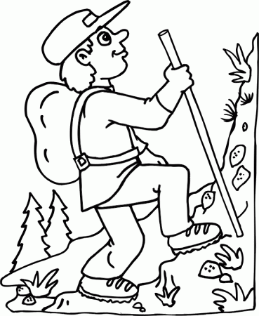 transmissionpress: Hiking the Mountain in Summer Coloring Pages
