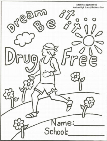 Just Say No To Drugs Coloring Page
