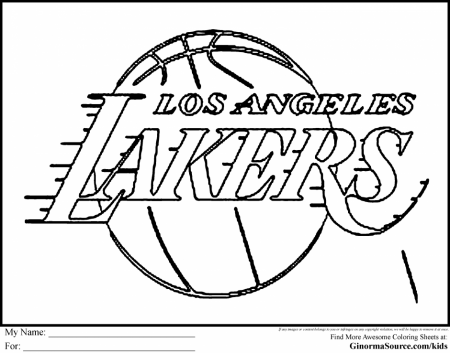 Lakers Logo Coloring Page
