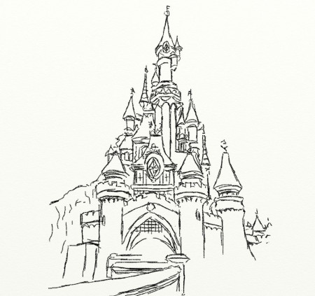 Cinderellas Castle Coloring Page - HiColoringPages
