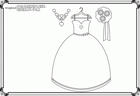 Beautiful Wedding Dresses Coloring Pages - Coloring Pages For All Ages