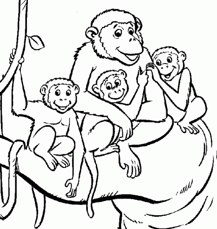 Justice monkey coloring pages download and print for free