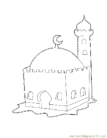 Mosque Coloring Page - Free Religions Coloring Pages ...