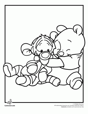 Baby disney coloring pages to download and print for free