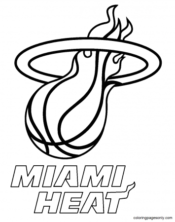 Miami Heat Logo Coloring Pages - NBA Coloring Pages - Coloring Pages For  Kids And Adults
