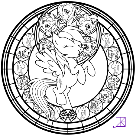 DeviantArt: More Like MLP Stained Glass Coloring Book by Akili ...