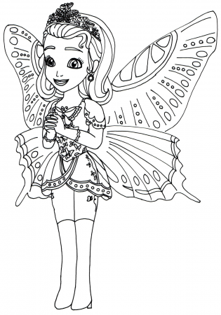 Princess Butterfly Halloween Costumes Print Coloring Pages Free ...