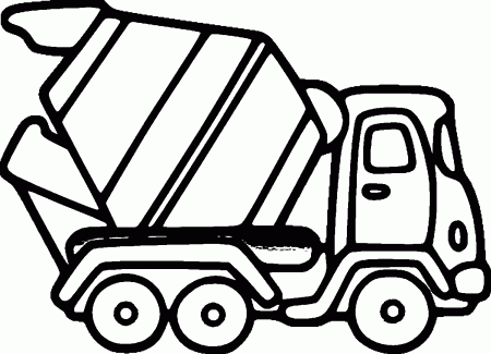 Cement Truck We Coloring Page 13 | Wecoloringpage