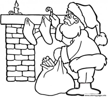 Coloring Pages Of Santa Near Fireplaceb28a Coloring Pages Printable