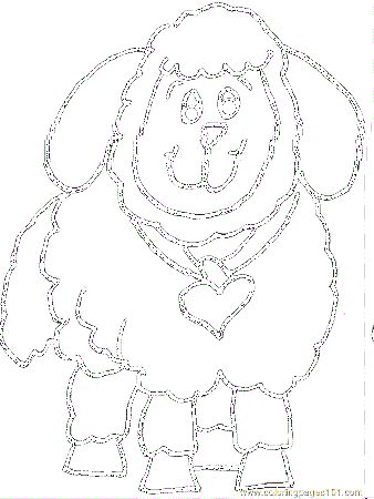 Coloring Pages Lamb (Animals > Others) - free printable coloring 
