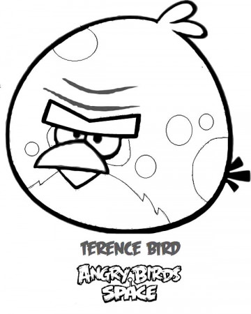 Angry Bird Space Coloring Page 