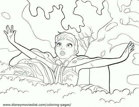 Disney's Frozen Anna and Elsa Together Coloring Page