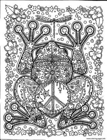 Print adult big frog Coloring pages