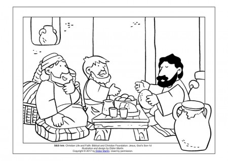 Coloring Page: Meals with Jesus: The Stranger on the Road to Emmaus | My  Wonder Studio