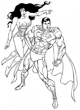 Wonder Woman And Superman Colouring Pages Page 2 155279 