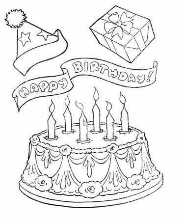 Birthday Cake Coloring Pages To Print