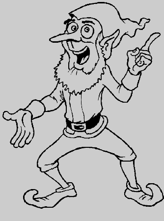 Pictures Christmas Elves Coloring Pages - Christmas Coloring Pages 