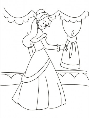 Princess waiting in hope coloring pages | Download Free Princess 