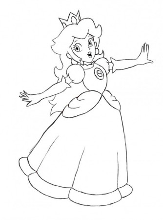 Princess Peach Colouring Pages 150236 Princess Daisy Coloring Pages