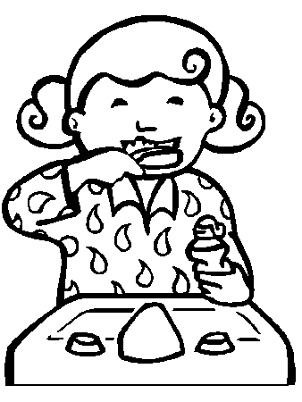 Brushing Teeth Coloring Pages