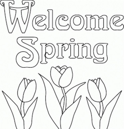 Flower Coloring Pages : Flowers Spring Coloring Pages Preschool 