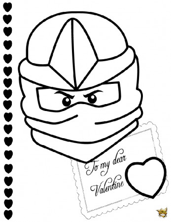 Ninjago Zx To My Valentine Coloring Page | HM Coloring Pages