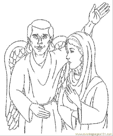 Coloring Pages Mary Gabriel (Peoples > Angel) - free printable 