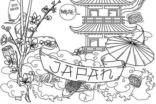Japan-coloring-pages | 30Seconds