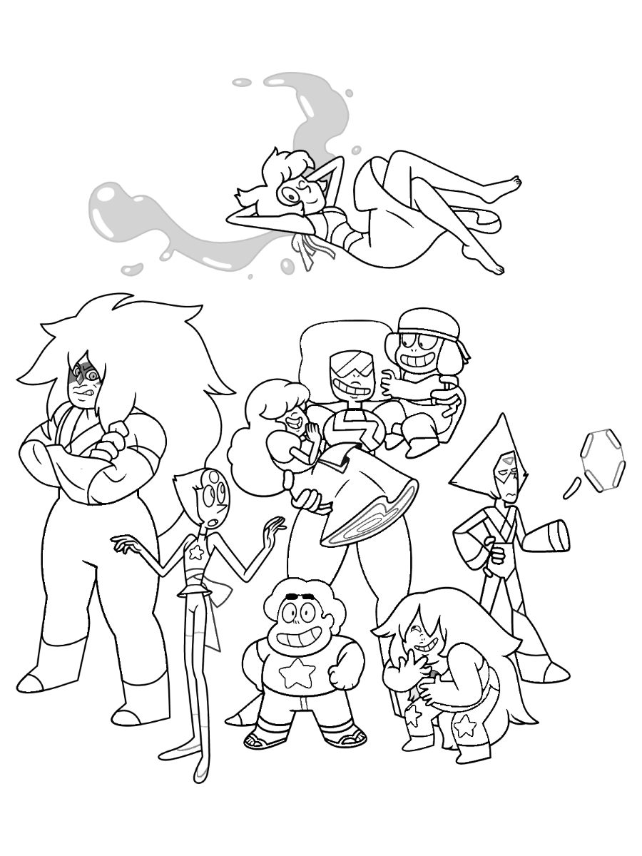 Steven Universe Characters Cartoon Coloring Pages - Coloring Cool