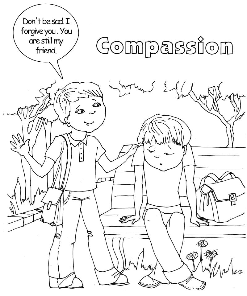 About Compassion Coloring Page - Free Printable Coloring Pages for Kids