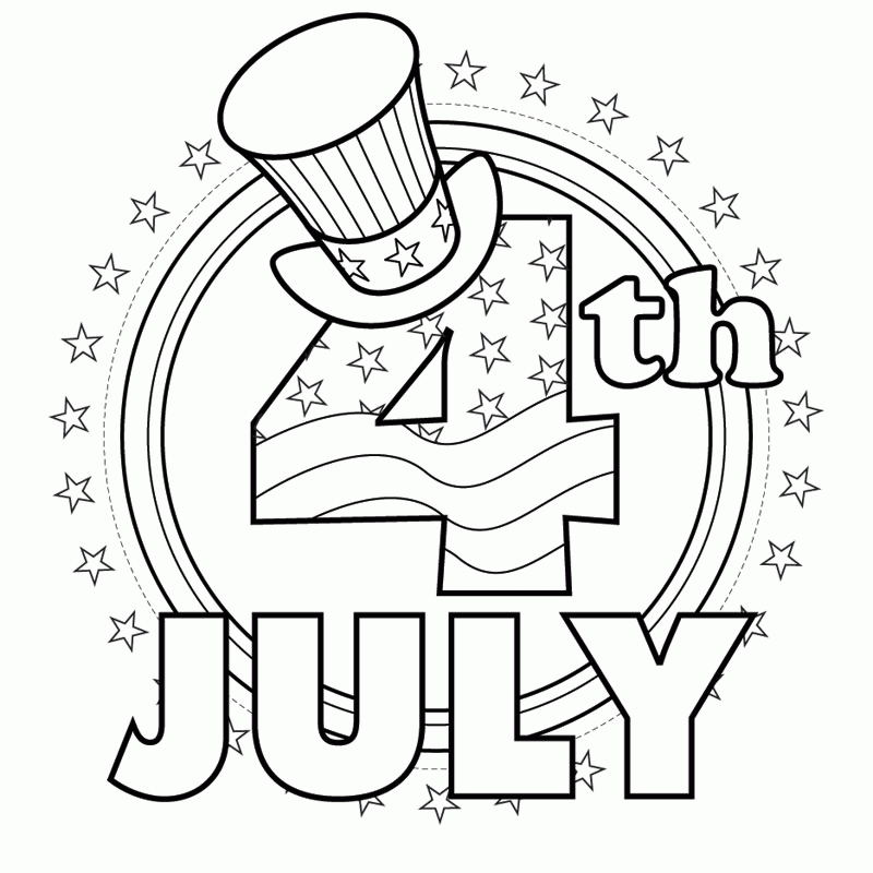July 4th Coloring Page Coloring Home