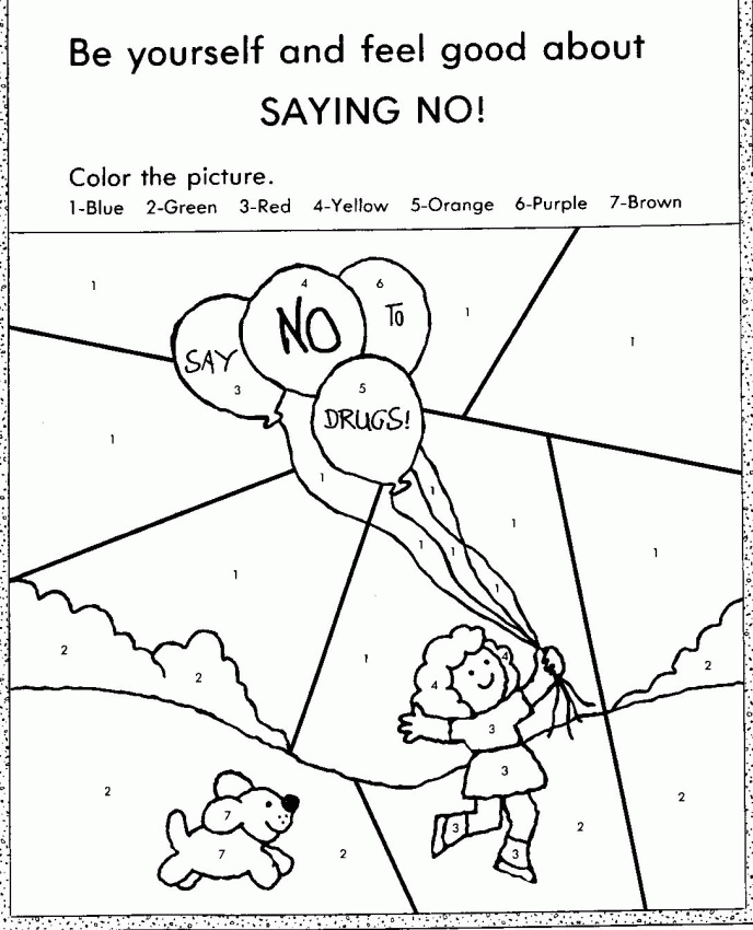 Drug Free Coloring Pages