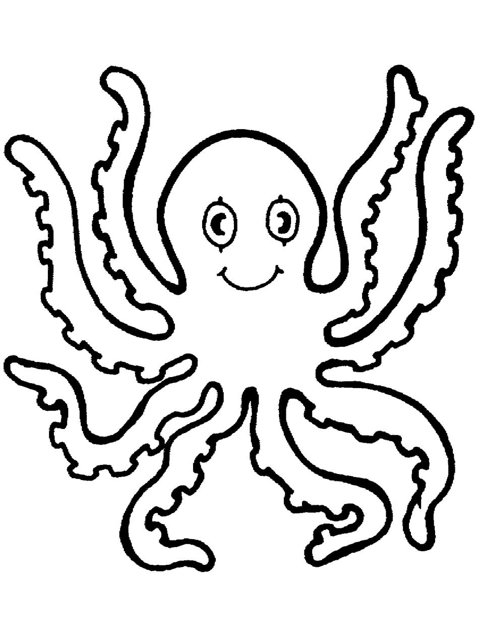 Octopus Coloring Pages - Preschool Crafts