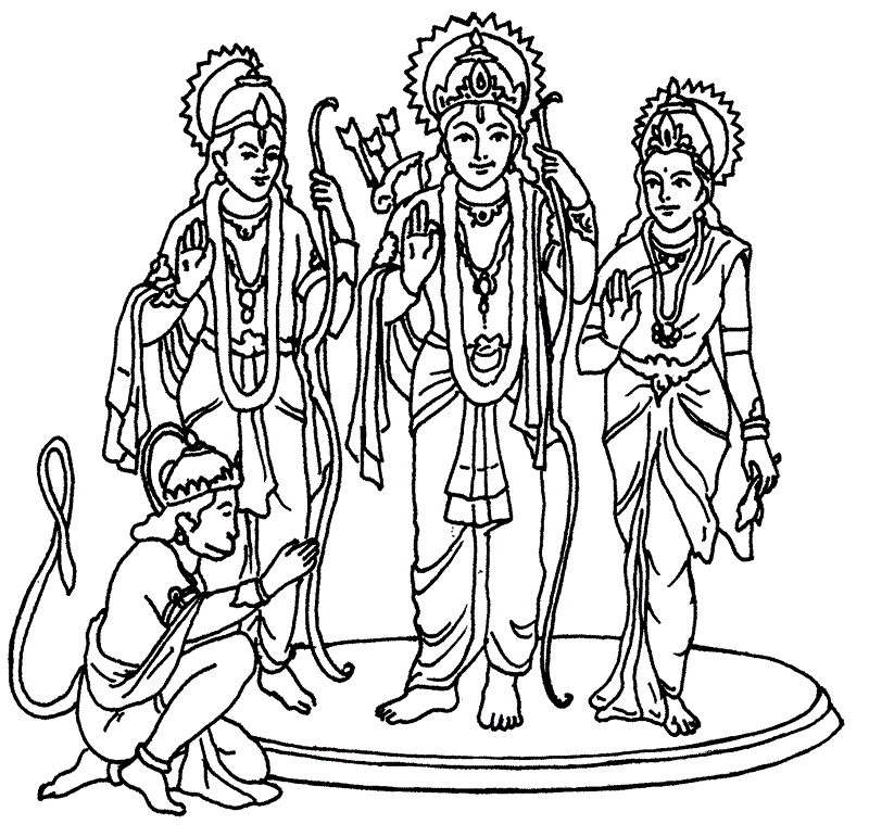 Free Hindu Coloring Pages, Download Free Clip Art, Free Clip Art on Clipart  Library