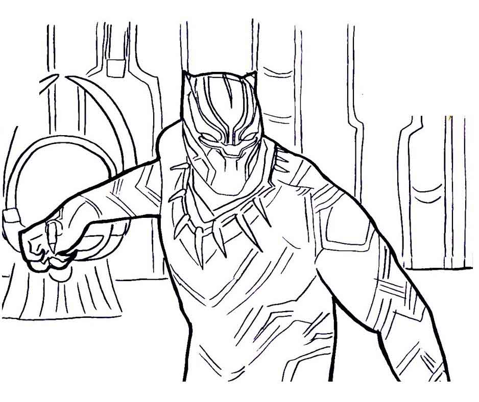 Black Panther Civil War Coloring Pages to Print for Kids Pictures -  Ecolorings.info