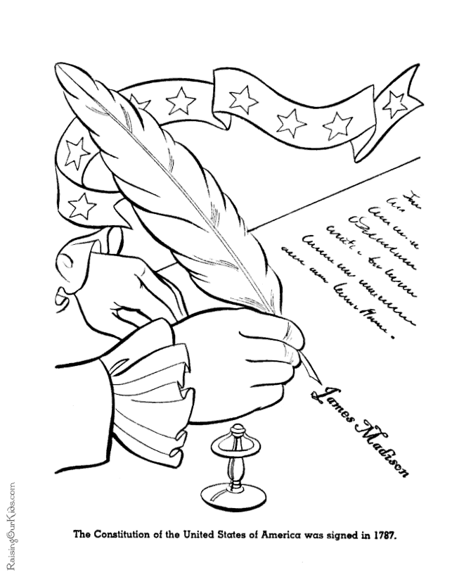 FREE Signing the Constitution Coloring page from ...
