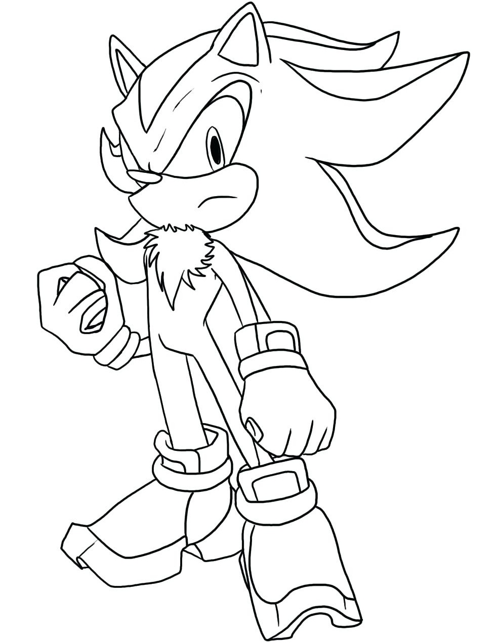 Silver The Hedgehog Coloring Page - Free Printable Coloring Pages for Kids