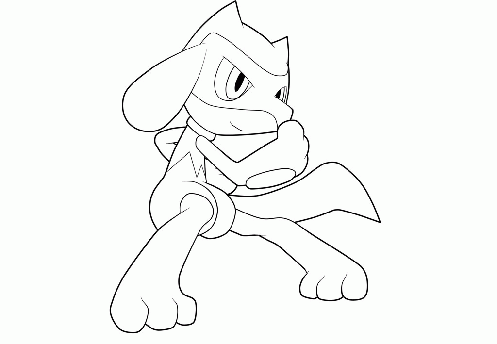 riolu coloring pages - Clip Art Library