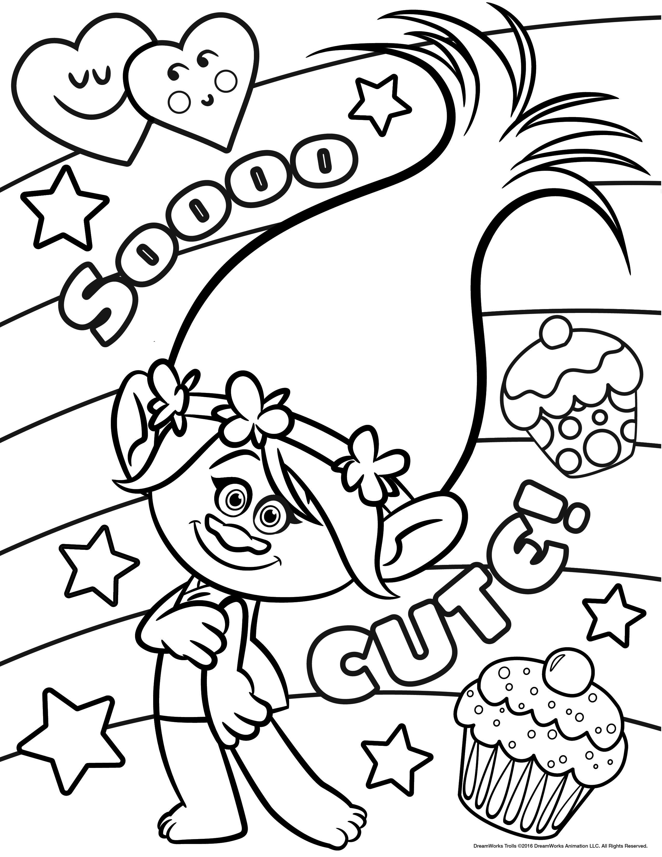 Trolls to print for free - Trolls Kids Coloring Pages
