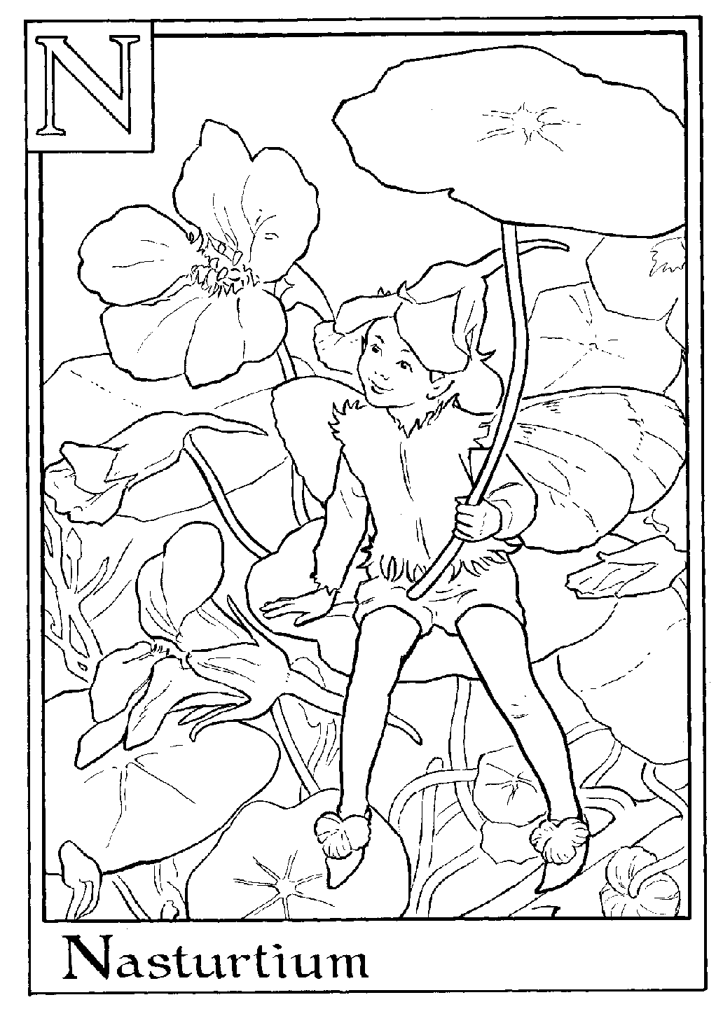 Fairy alphabet coloring pages download and print for free