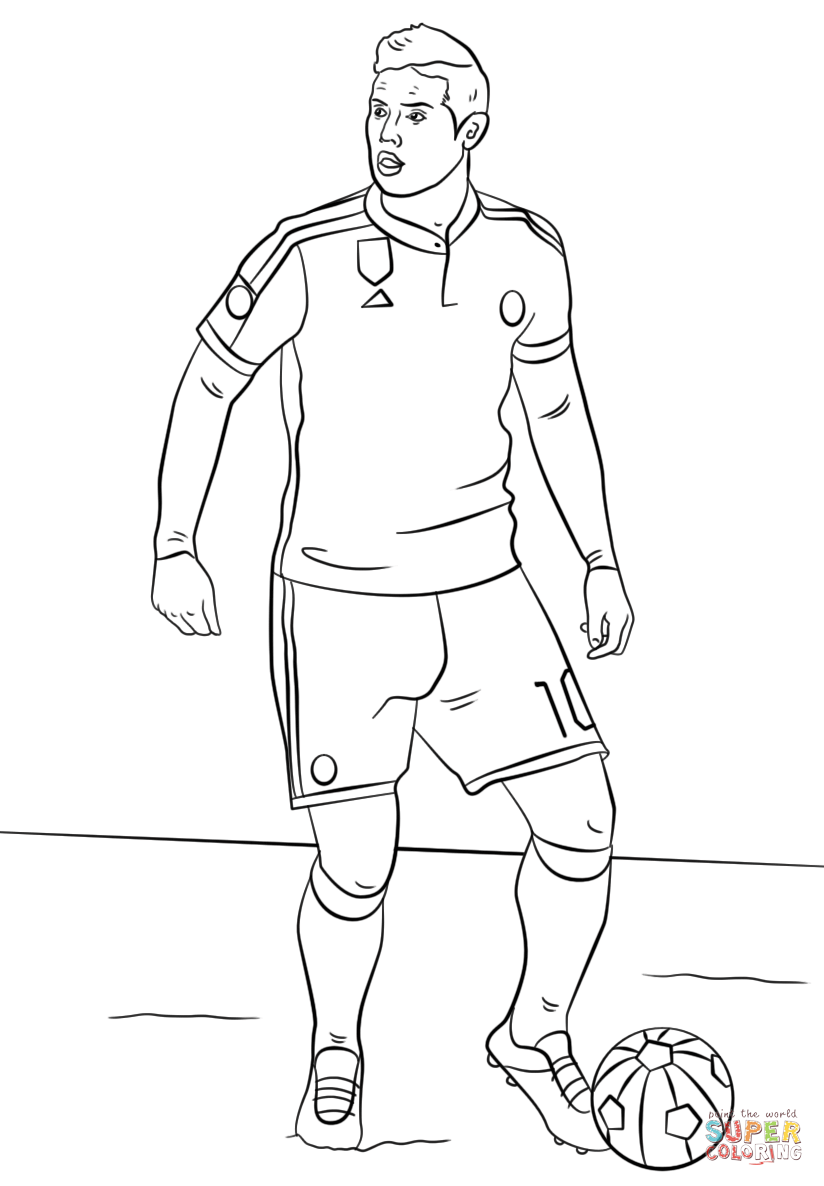 James Rodriguez coloring page | Free Printable Coloring Pages