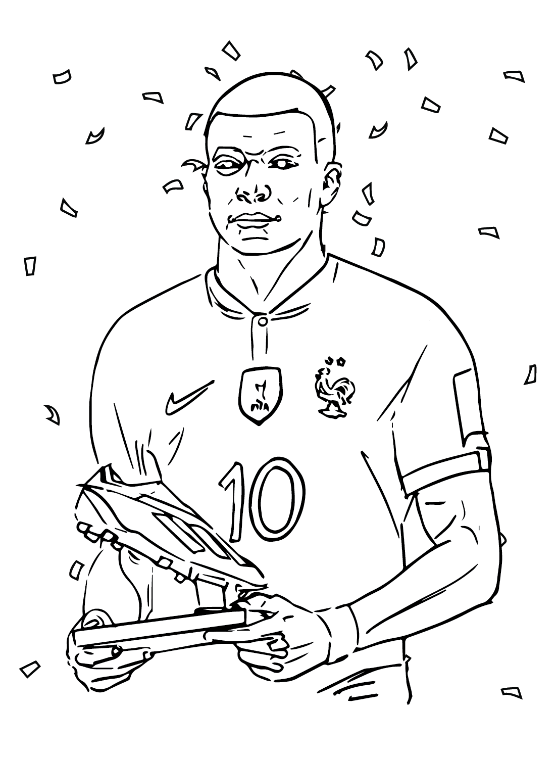 Kylian Mbappé for Kids Coloring Pages - Kylian Mbappé Coloring Pages - Coloring  Pages For Kids And Adults